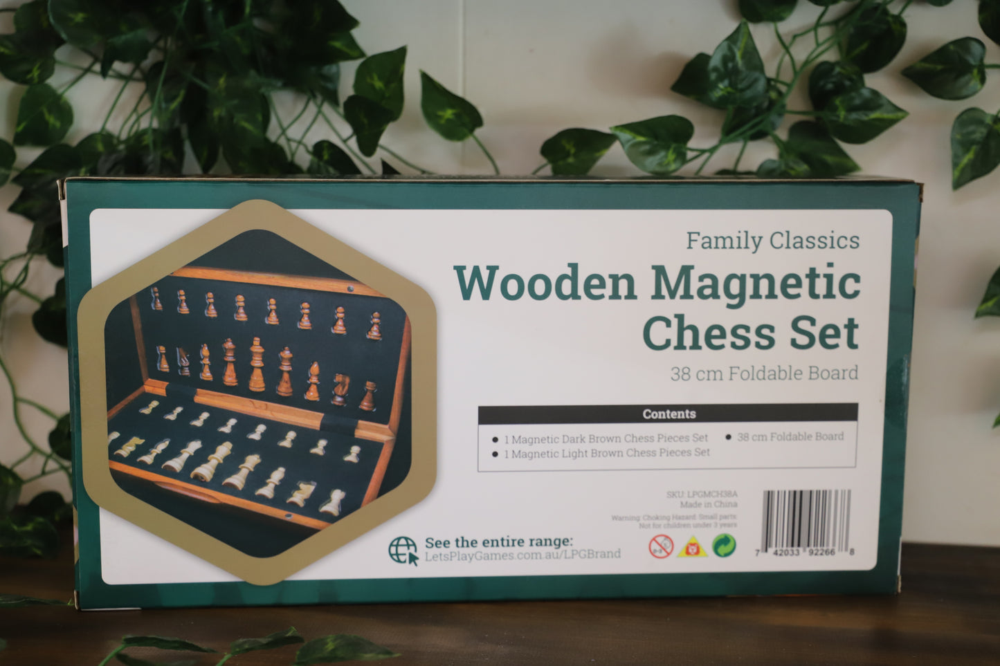 Wooden Magnetic Chess Set 38cm