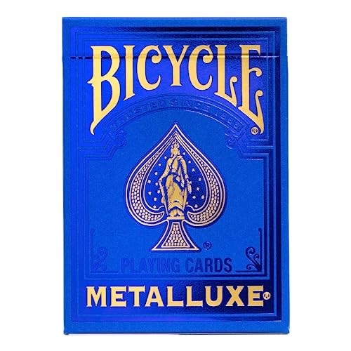 Metalluxe Blue Playing Cards - Premium Metal Foil Finish