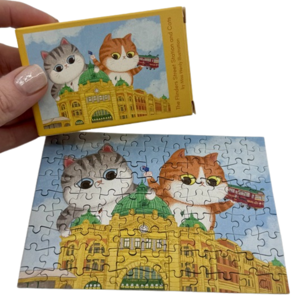 The Flinders Street Station and Cats 99 Piece Micro Puzzle