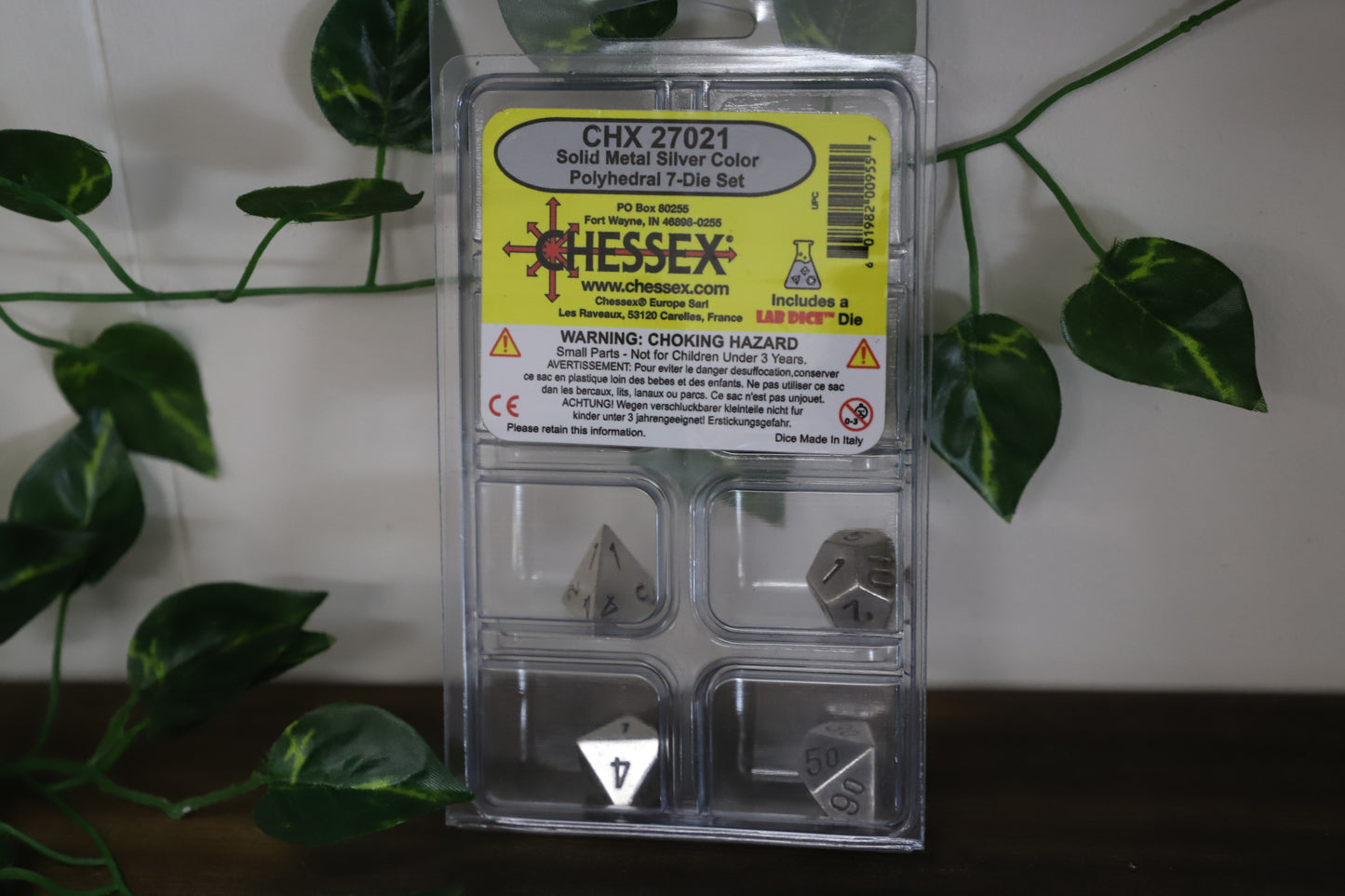 Metal Silver - 7 Dice Set