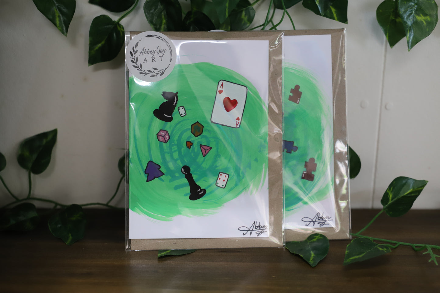Game Pieces Spiral - Greeting Card