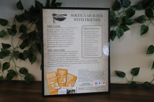 Pasta, Passion And Pistols - Murder Mystery Party