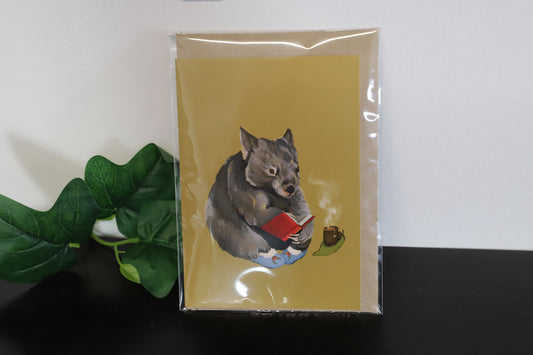 Cosy Wombat Greeting Card