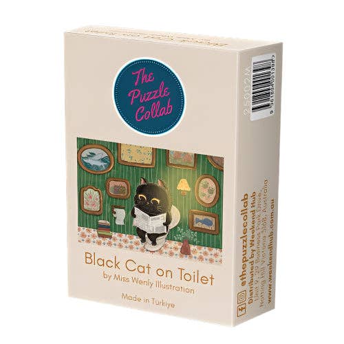 Black Cat on The Toilet 99 Piece Micro Puzzle