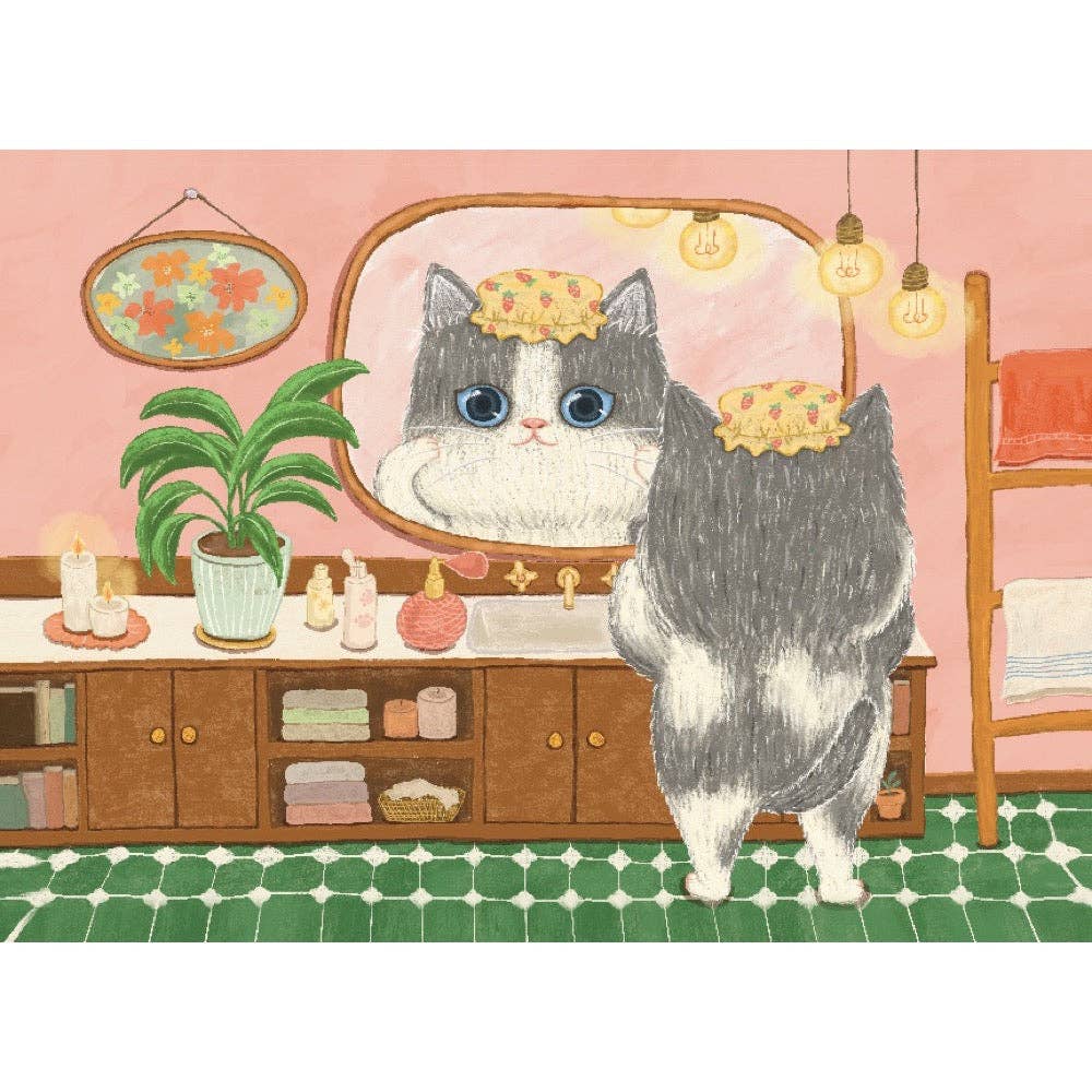 Cat in The Bathroom 99 Piece Micro Puzzle