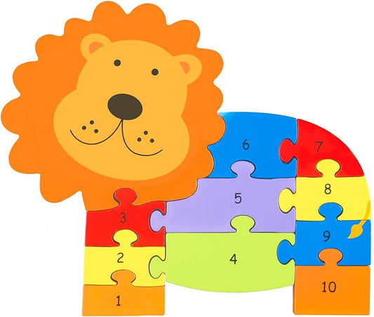 Lion 11 Piece Number Puzzle